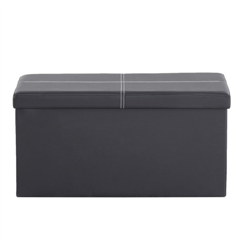 Zyaun Upholstered Ottoman, Black