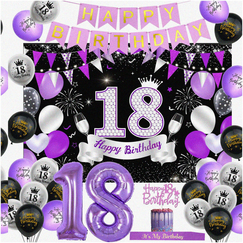Black Glitter Match Day Celebration Banner