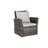 4 Pieces Outdoor Patio Furniture Sets Garden Rattan Chair Wicker Set, Poolside Lawn Chairs with Tempered Glass Coffee Table Porch Furniture-493191056