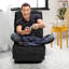17 Stories Iory Adjustable Headrest and Adjustable Height Floor Game Chair in Black