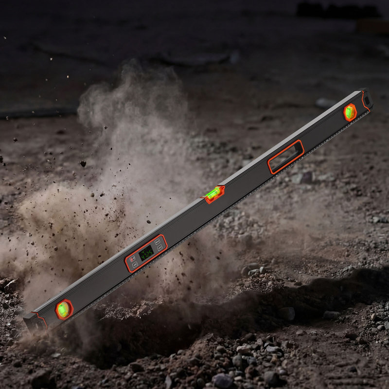 Niveau numérique, 48 po de longueur, niveau électronique magnétique avec affichage DEL rétroéclairé, outil de nivellement électronique à 360 ° avec flacons à bulles 0 ° / 45 ° / 90 °, indice de protection IP54 pour la rénovation de menuiserie de construction
