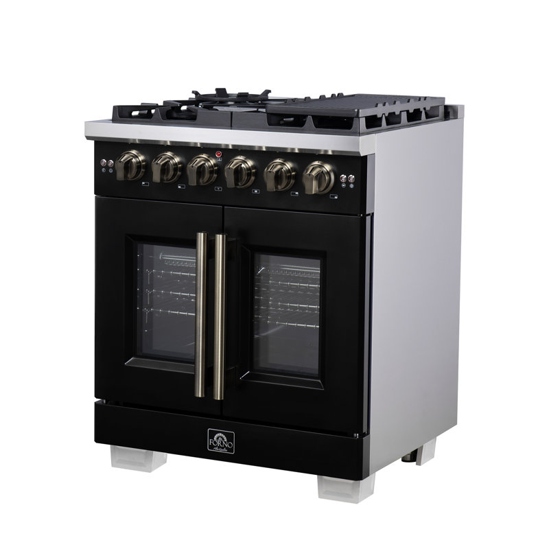 Cuisinière à gaz 30 portes Capriasca, Noir