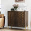 Buffet en noyer avec rangement pour la cuisine et le vestibule - fleurs de table spacieuses, tablettes réglables