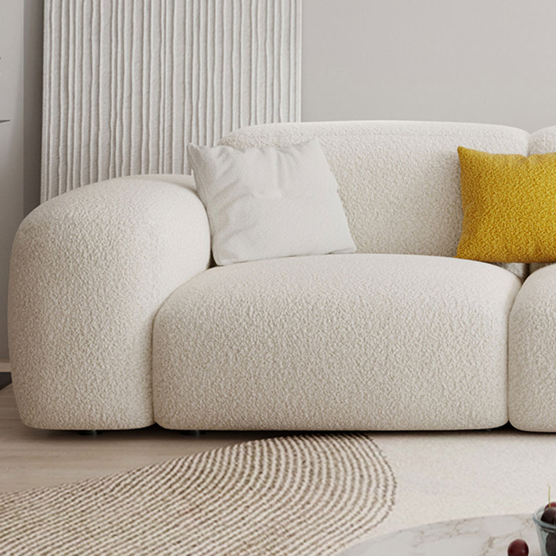 Coussin modulaire 118,11 po blanc 100% polyester