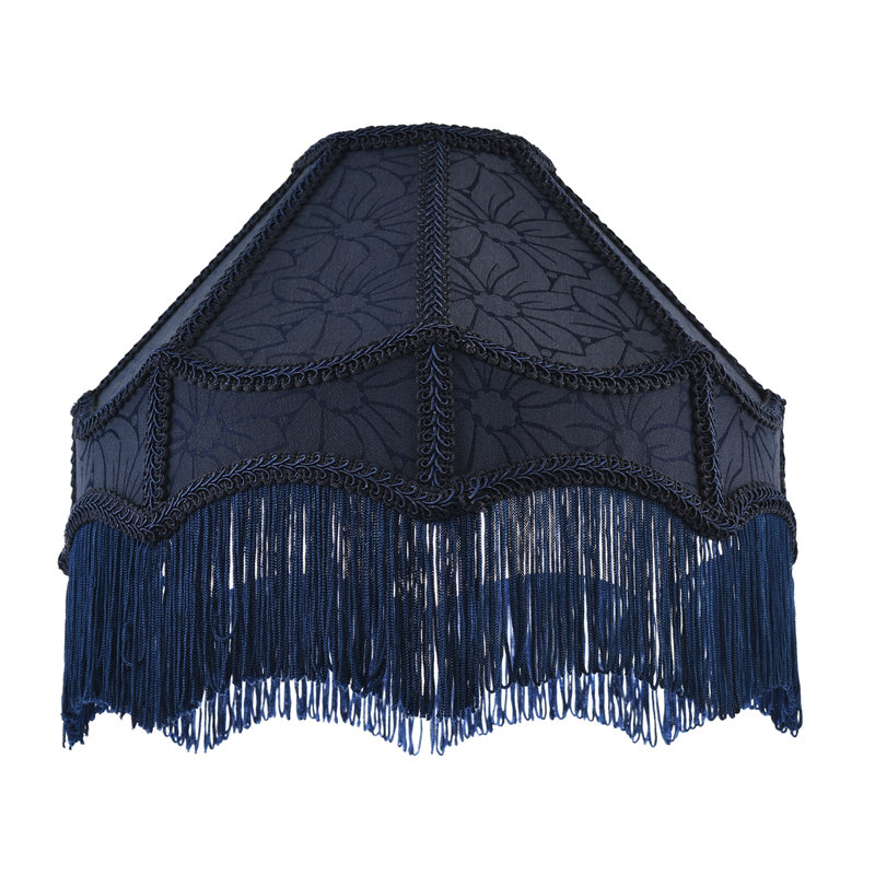 19cm H Fabric Empire Lamp Shade ( No Direct Attachment Method ) in Blue