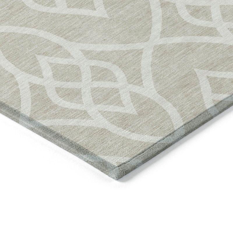 Malek Indoor/Outdoor Area Rug with Non-Slip Backing, Rectangle 1'8" x 2'6"