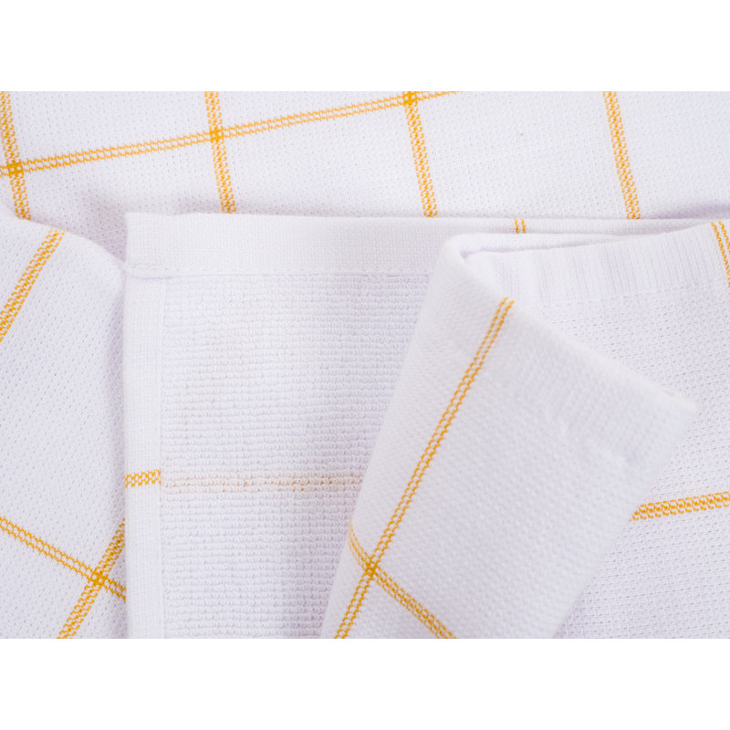 Damali Stripe Kitchen Towel Linen Set, Yellow