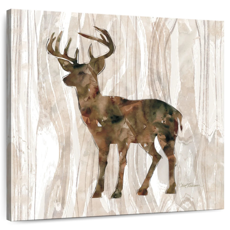 Crowle Brown Pine Forest Deer, 20" H x 20" W
