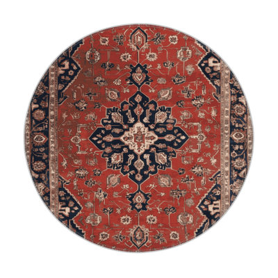Tapis d'intérieur et d'extérieur brun Persian