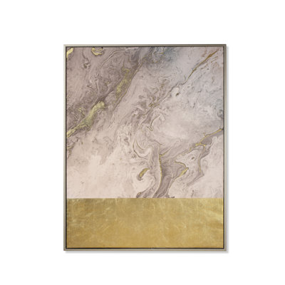 Taupe Marbling Print