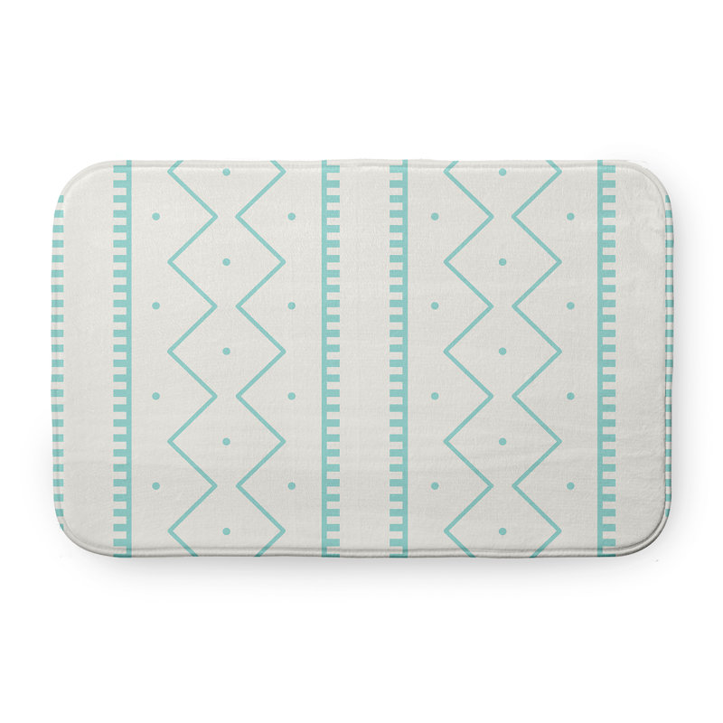 Tapis de bain GGG, L 17 po x L 24 po, Bleu clair