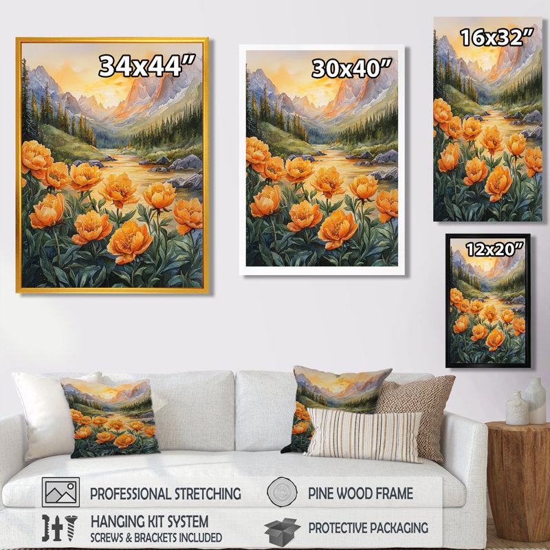 Gils - impressions murales florales, H 44 po x l 34 po, Reproduction encadrée d'une seule photo, Blanc