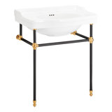 30" Cierra 31" Tall Vitreous China Rectangular Console Bathroom Sink with Overflow