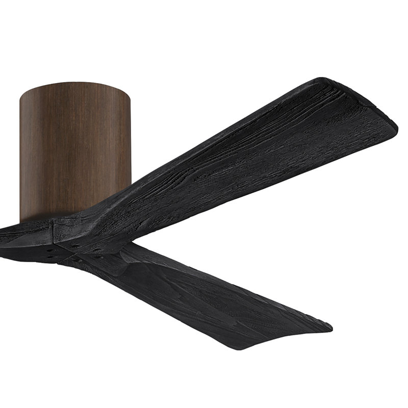 Ventilateur de plafond à 3 pales Olivier, Noyer, Noir mat, 60"