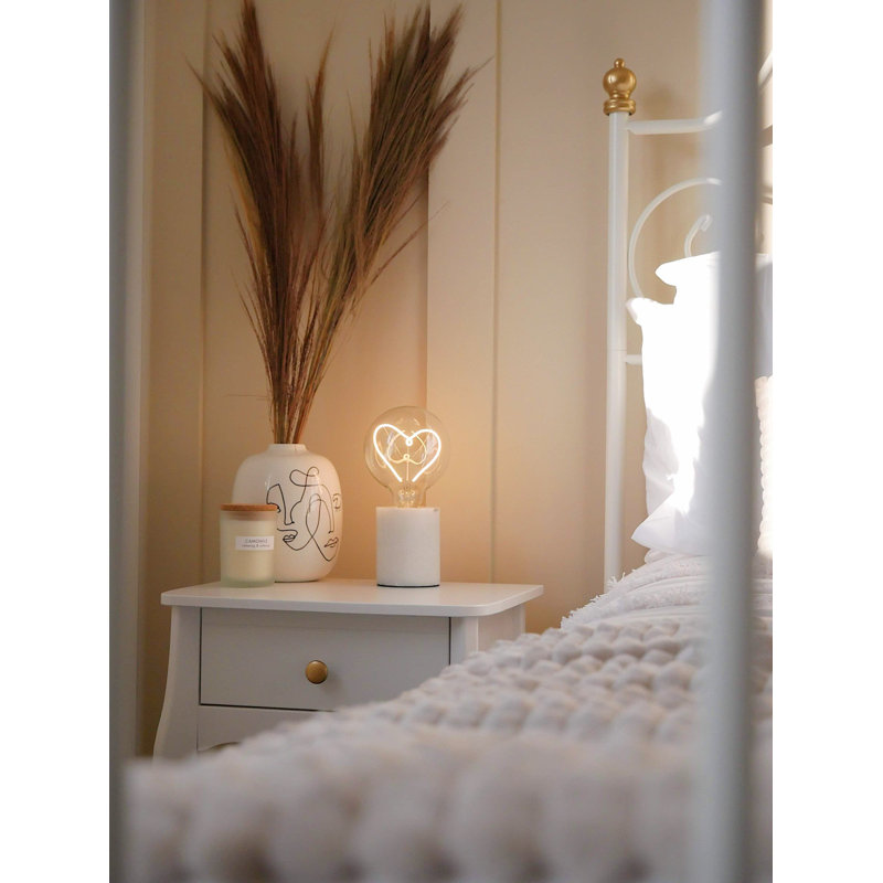 Pelcha Stone Desk Lamp, White