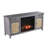 Clubmoss TV Stand for TVs up to 55" with Electric Fireplace Included