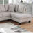 Living Room Furniture 2-PCS Sectional Sofa Set LAF Sofa And RAF Chaise Mushroom Color Tweeted-Like Velvet Tufted Couch Nailheads-15642050