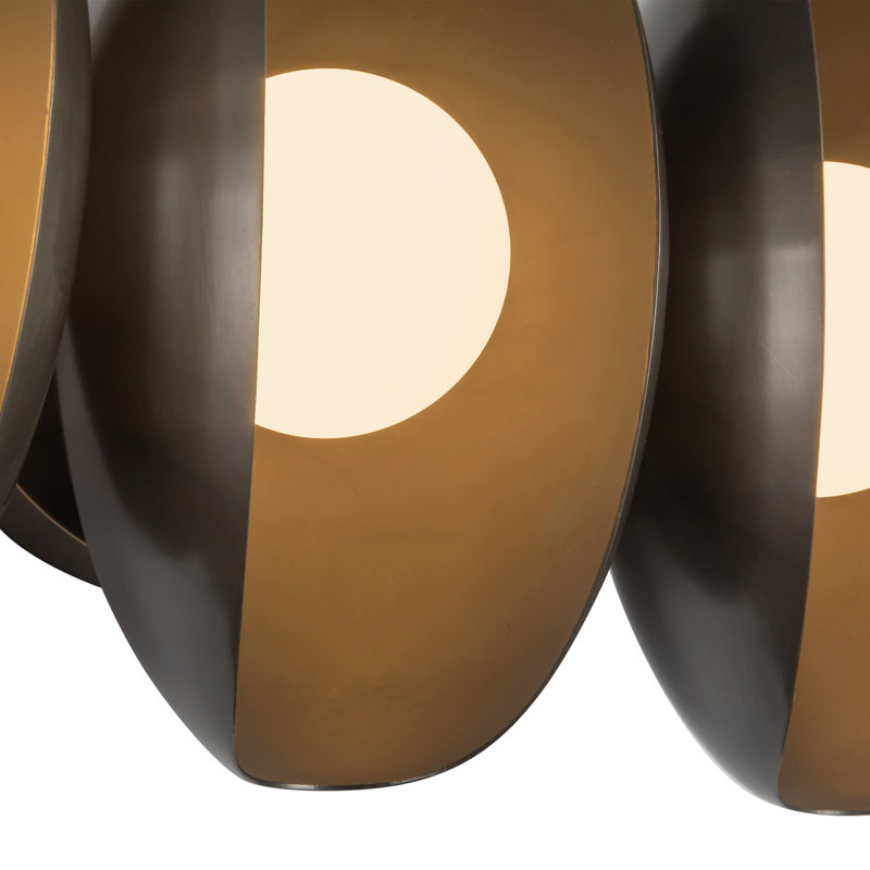 Éclairage de salle de bain à DEL à intensité variable noir 16 po Cortez, Bronze frotté à l'huile