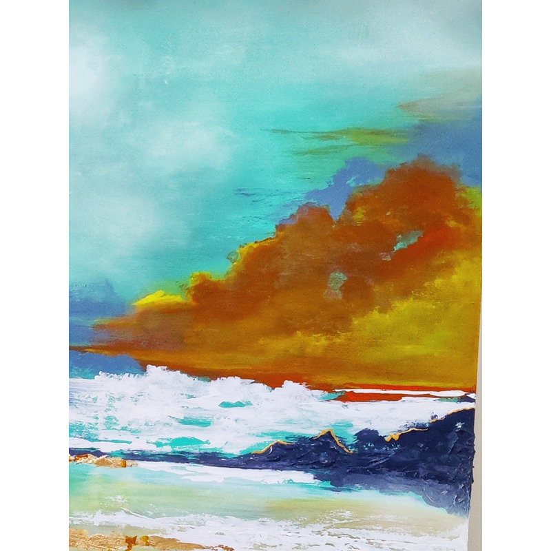 «Essence Intrinsic Nature Mixed Media Wall Art», peinture sur toile par Kapil Vadhera, décor abstrait contemporain