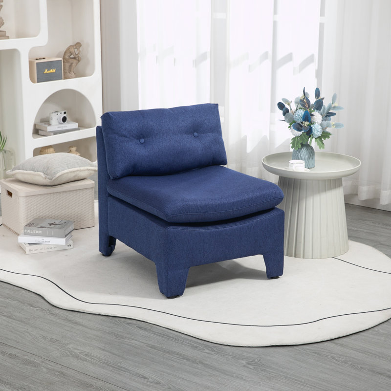 Fauteuil d'appoint simple House Hold, Lin marine