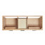 Meuble-lavabo double en bois massif Tidworth avec plateau en quartz blanc de 1,5 po-818783554-834460840