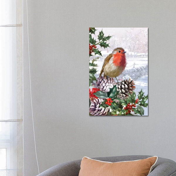 ClassicLiving Christmas Robin I by The Macneil Studio - Wrapped Canvas ...