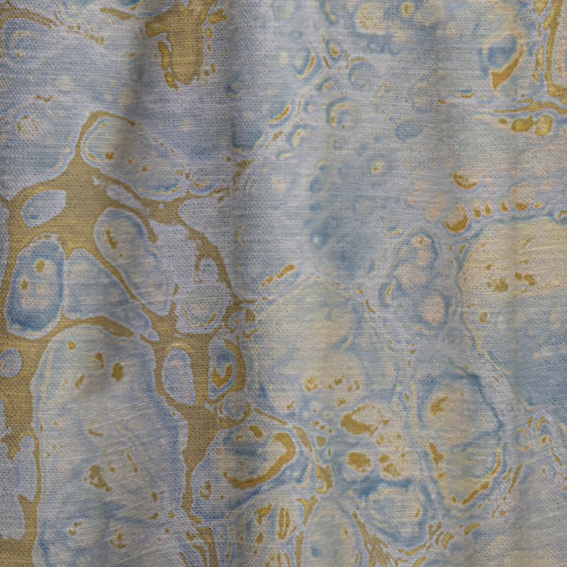 Panneau de rideau simple semi-diaphane avec passe-tringle Marble Waves, L 52 po x L 63 po