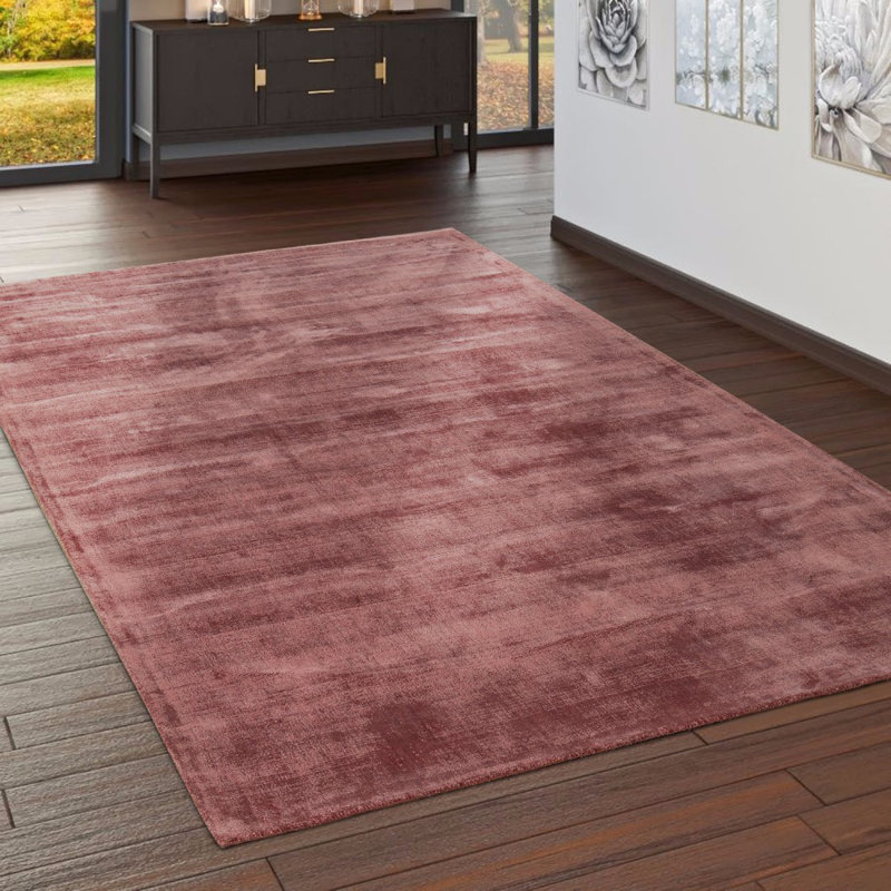 Jaquan Solid Colour Viscose Hand Woven Area Rug, Rectangle 120 x 170cm