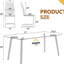 Spacieux plateau de table en verre avec 6 chaises en Pu blanc 71 * 35,4 pouces et table à bords lisses