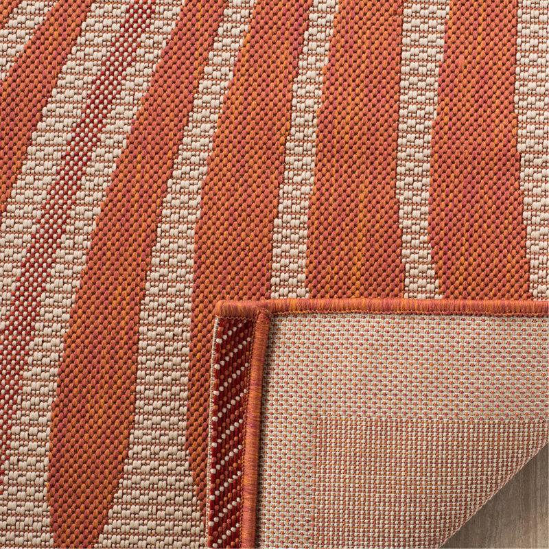 Tapis floral beige / terracotta, Rectangle 6 pi 7 po x 9 pi 6 po