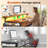 Small Computer Desk With 2 Drawers & LED Lights,Home Office Desks With Side Pocket And Monitor Stand-931550596-931550599