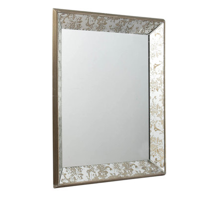 Antique Silver 24" X Mirror With Floral Enhancements, Decorative Tray, Elevates Home , Hanging Makes Decor Stand Out,