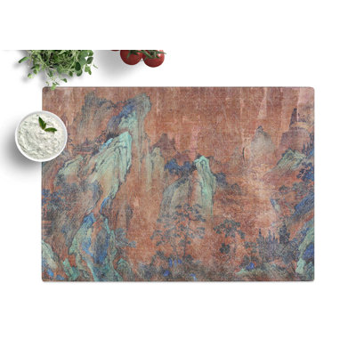 Tempered Glass Landscape View by Qiu Ying Chopping Board
