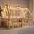 Comfy Cubs Kids House Gated Floor Bed Twin Size – 100% Pinewood Montessori Floor Bed With Safety Enclosure For Children Aged 5+, Kids Playhouse Design-121884140