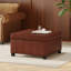 Similicuir brun avec capitonnage élégant et option de rangement confortable
