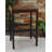 Modern Black 24-Inch Counter Stool with Durable Mango Wood Seat and Powder-Coated Iron Frame-1069919409