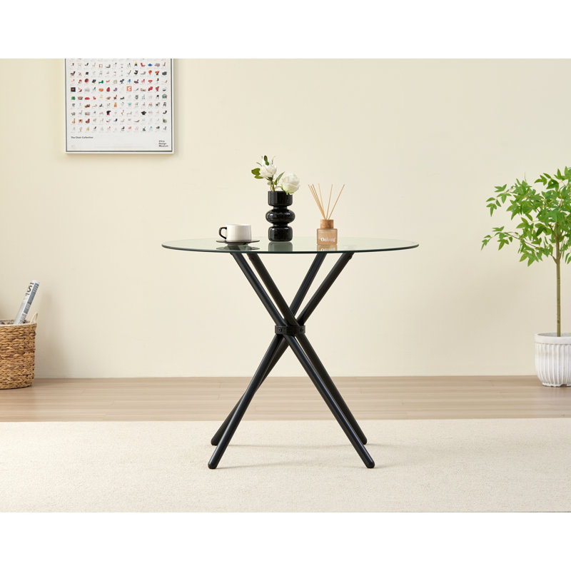 Round Glass Top Dining Table
