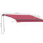 Auvent rétractable de 10 pi x 8 pi, parasol de patio avec manivelle. Et eau -, cadre en aluminium pour balcon, terrasse, cour. Manivelle rose. Cour, balcon. Sang