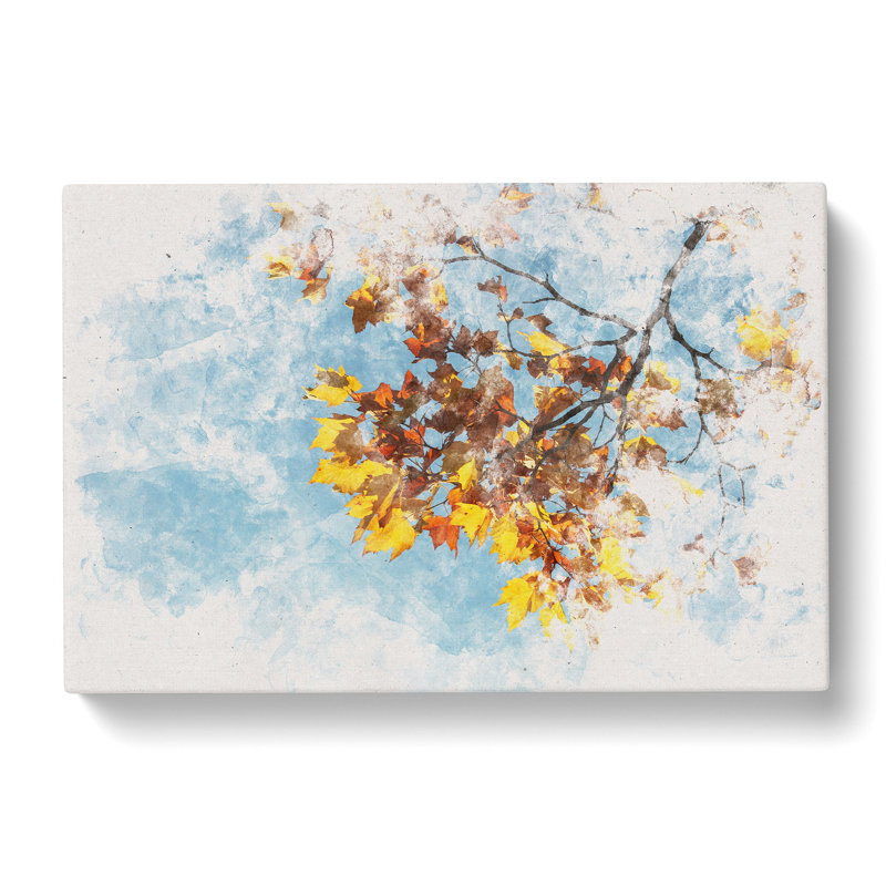 Golden Leaves Of The Sycamore Tree - Wrapped Canvas Print, 40cm H x 60cm W x 3cm D