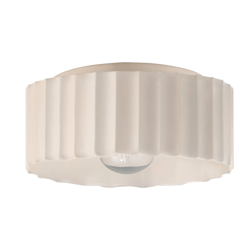 Plafonnier encastré 1 lumière Colgate, Blanc mat, H 6,5 po x l 13 po x P 13 po
