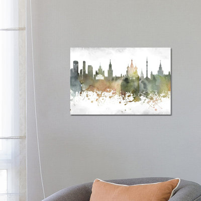 Moscow Skyline by WallDecorAddict - Wrapped Canvas Print