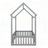 Wood House Bed With Fence And Door-1303730873-1303730854