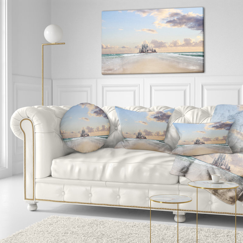 Coussin lombaire seascape road le long du beach to city