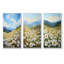Mountain Daisies On Hill - Fleurs, ensemble de 4 impressions sur toile-1119847724-1119847714