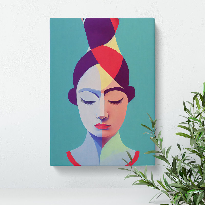Abstract Face Of A Woman No.3 - Wrapped Canvas Print, 50cm H x 35cm W x 3cm D