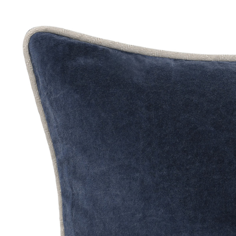 Goodall Reversible Throw Pillow, Navy, Square 22"