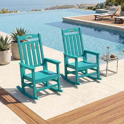 Chaises berçantes d'extérieur en PEHD résistantes aux intempéries Adirondack
