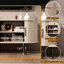 Meuble télé 47 po, rangement, porte coulissante, couleur bois naturel, centre de jeu, espaces variés