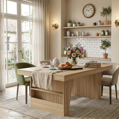 78.7"W Rectangular Breakroom Table with Shelves