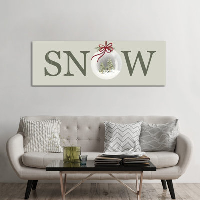 «Christmas SNOW Sign», reproduction d'art sur toile tendue